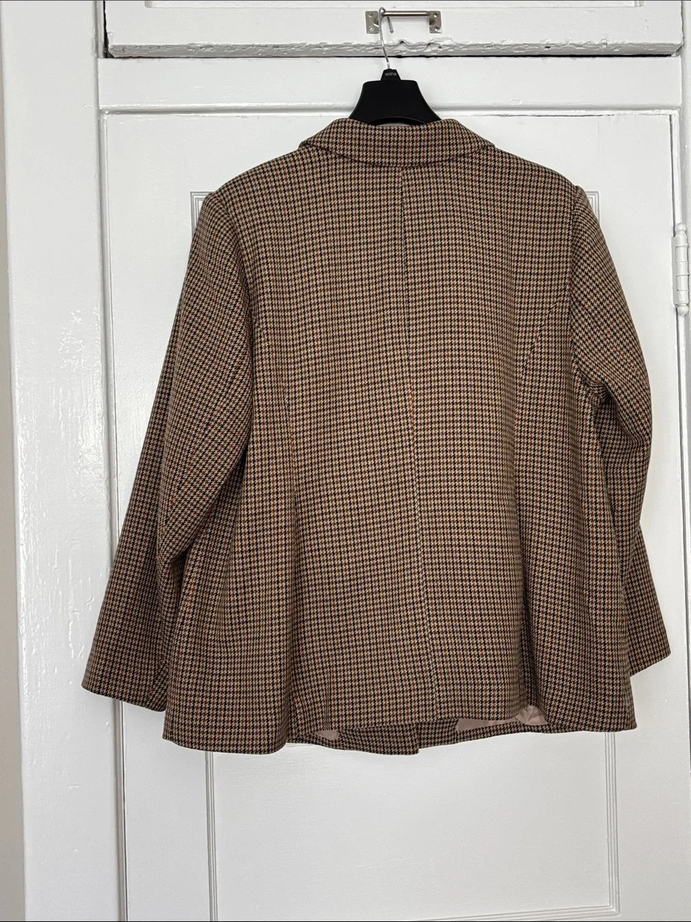 Eloquii Brown Houndstooth Single-Button Blazer